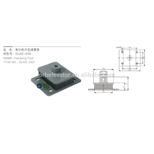 Elevator Traction machine absorber